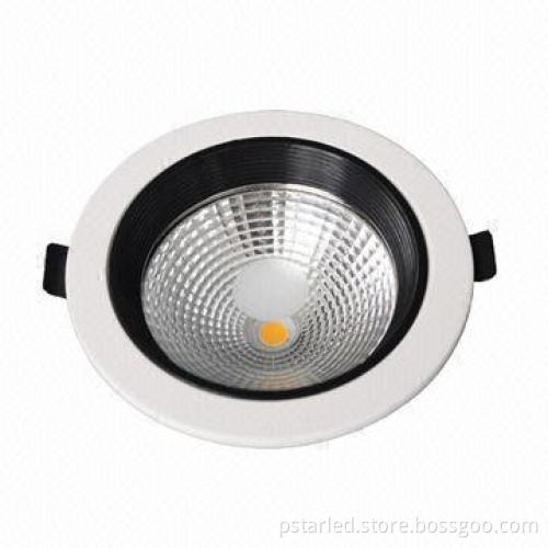 12W COB downlight with 110lm/W, recessed, CE/FCC approved, RoHS Directive-compliant